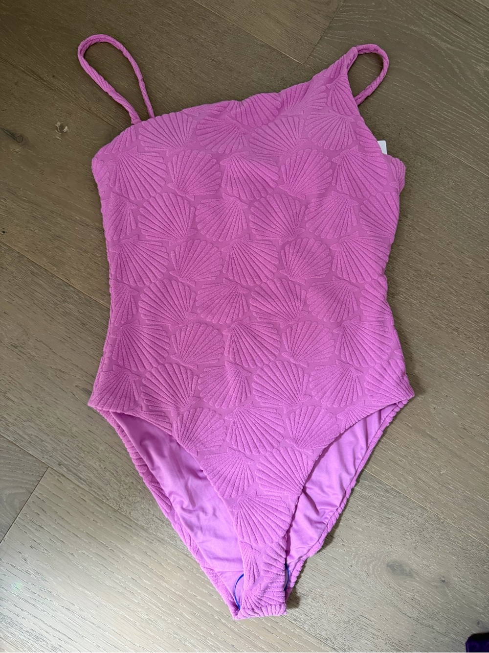 Beach Riot Pink Textured Shell One-Piece Swimsuit